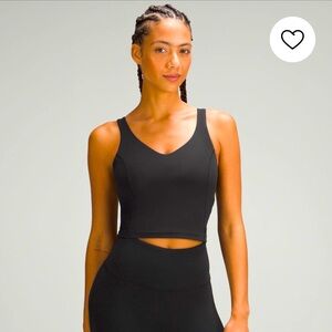 black size 6 lululemon align tank top.  light support c/d cup.  great condition